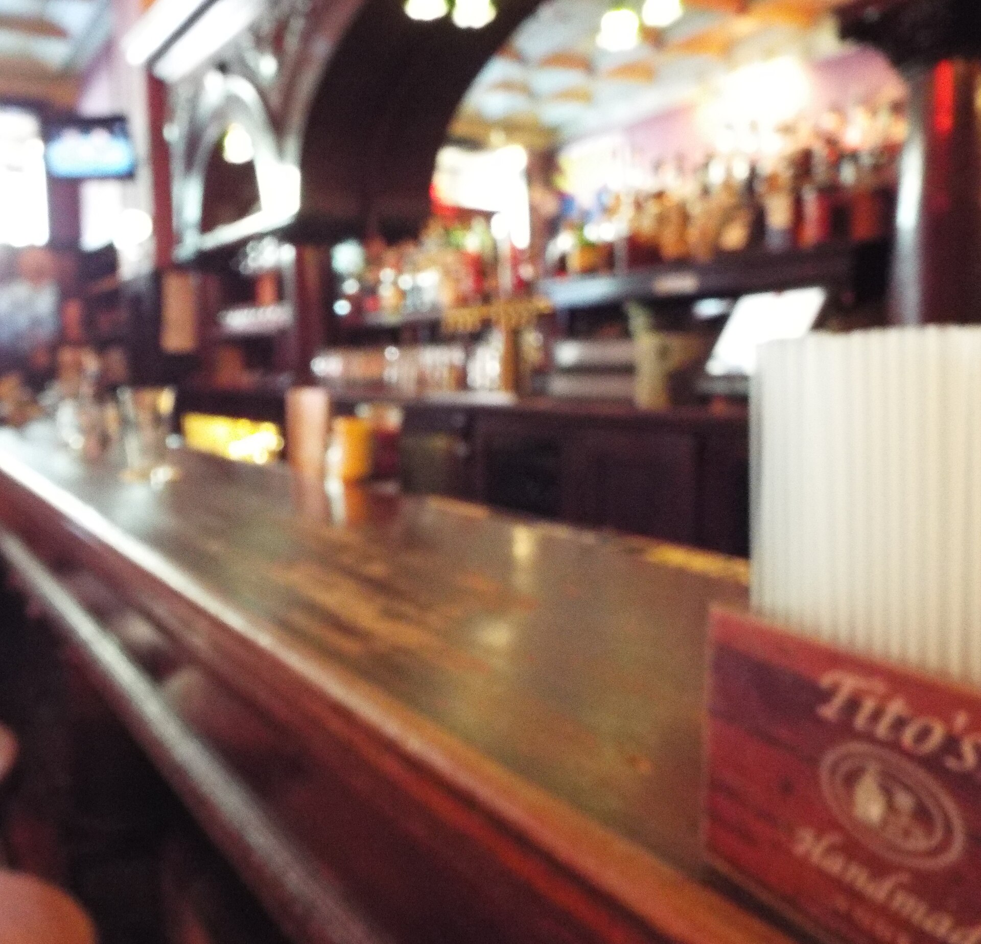 The carved oak Brunswick bar inside The Palace Restaurant and Saloon in Prescott, Arizona