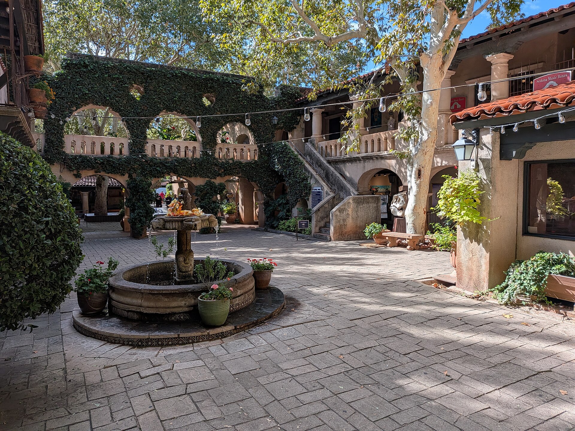 Tlaquepaque Arts and Shopping Village: The Sedona Village Built Around Its Sycamores